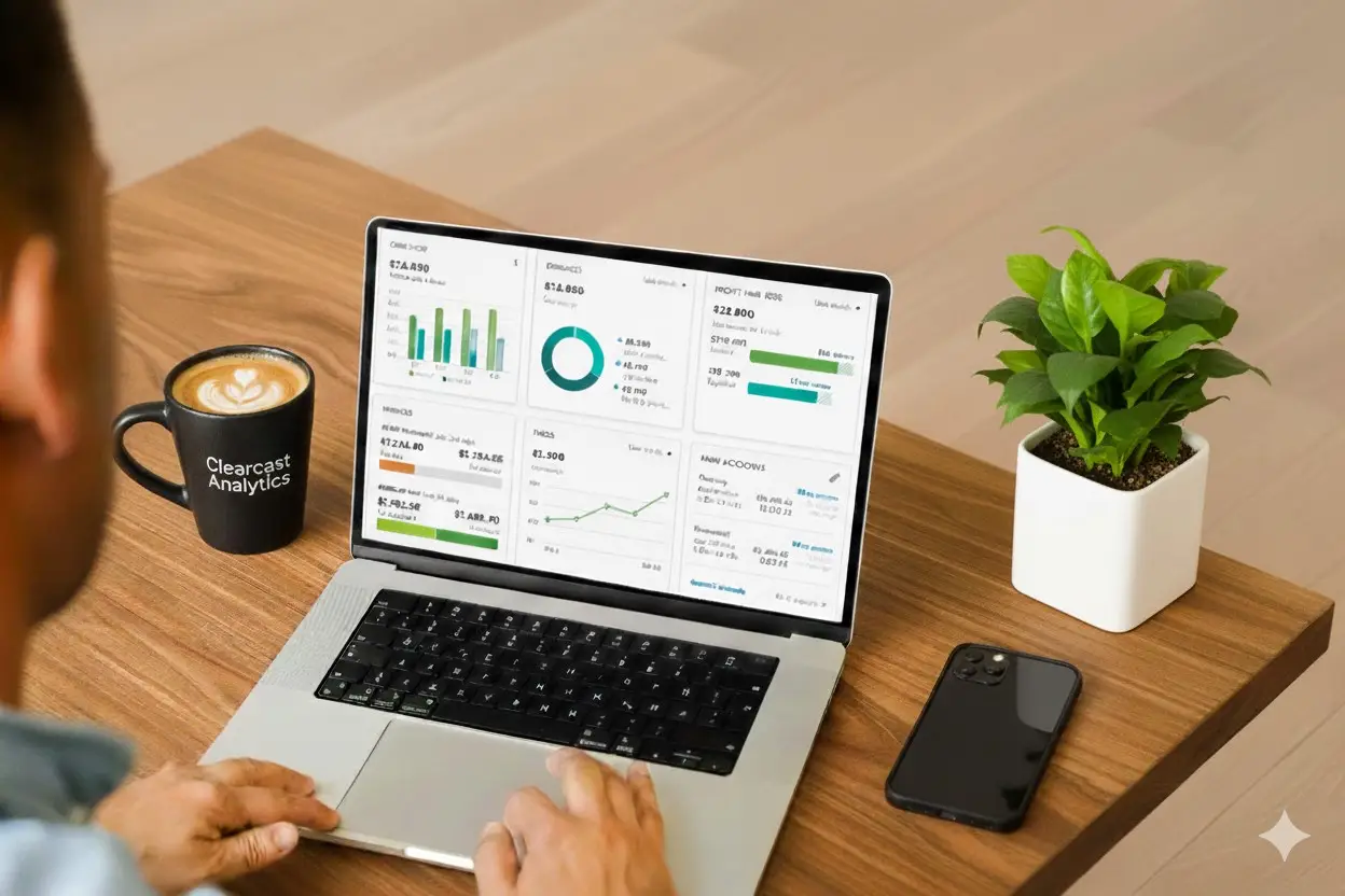 work laptop qbo brown desk